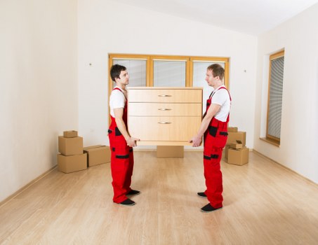 Common items prepared for storage and grouped for easy return
